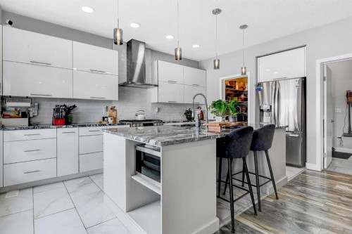 8614 88 Street, Grande Prairie, AB - Indoor Photo Showing Kitchen With Stainless Steel Kitchen With Upgraded Kitchen