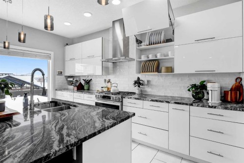 8614 88 Street, Grande Prairie, AB - Indoor Photo Showing Kitchen With Double Sink With Upgraded Kitchen