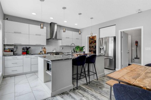 8614 88 Street, Grande Prairie, AB - Indoor Photo Showing Kitchen With Stainless Steel Kitchen With Upgraded Kitchen