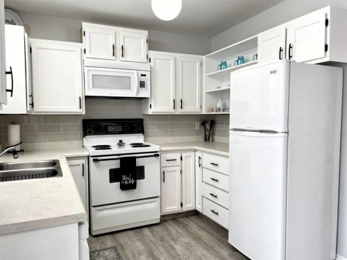 4516 45 Street, Rycroft, AB - Indoor Photo Showing Kitchen With Double Sink