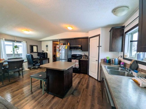 4523 51 Street, Rycroft, AB - Indoor Photo Showing Kitchen With Double Sink