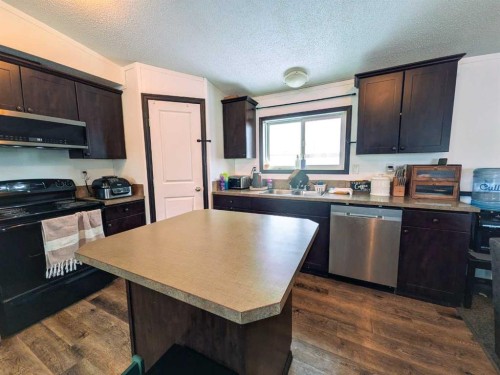 4523 51 Street, Rycroft, AB - Indoor Photo Showing Kitchen With Stainless Steel Kitchen With Double Sink