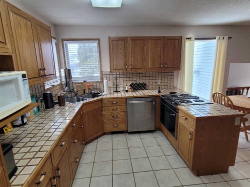 7110 99A Street, Peace River, AB - Indoor Photo Showing Kitchen With Double Sink
