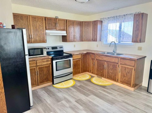 116 Central Avenue Nw, Falher, AB - Indoor Photo Showing Kitchen With Double Sink