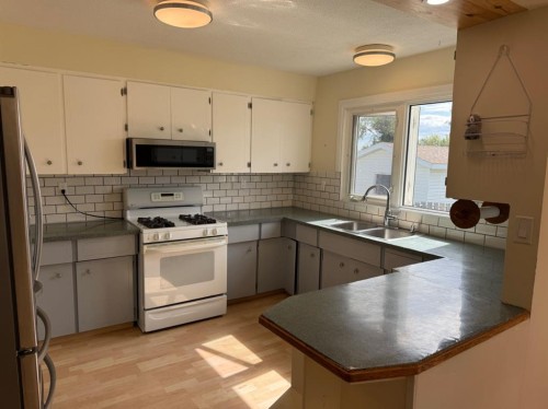 11721 103 Avenue, Fairview, AB - Indoor Photo Showing Kitchen With Double Sink