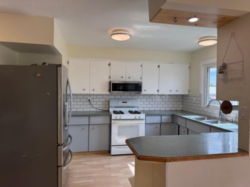 11721 103 Avenue, Fairview, AB - Indoor Photo Showing Kitchen With Double Sink