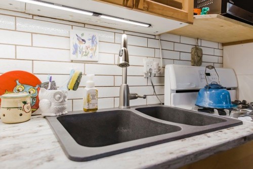 7923 Range Road 73, Rural Saddle Hills County, AB - Indoor Photo Showing Kitchen With Double Sink
