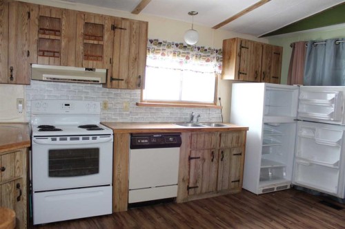 202 7Th Avenue Se, Manning, AB - Indoor Photo Showing Kitchen With Double Sink