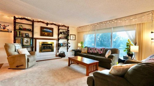 11113 103 Street, Peace River, AB - Indoor Photo Showing Living Room With Fireplace