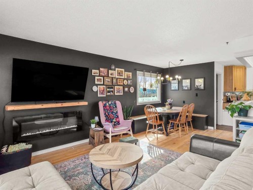10833 99 Avenue, Grande Cache, AB - Indoor Photo Showing Living Room With Fireplace