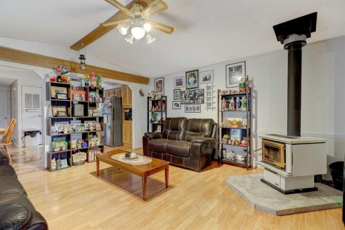 10115 99 Avenue, Bezanson, AB - Indoor Photo Showing Living Room With Fireplace