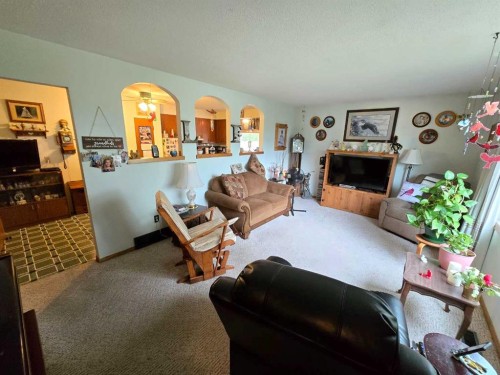 4610 52 Avenue, Grimshaw, AB - Indoor Photo Showing Living Room With Fireplace