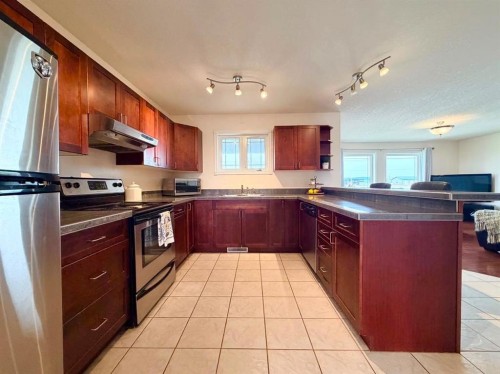 4611 44 Street, Rycroft, AB - Indoor Photo Showing Kitchen With Stainless Steel Kitchen