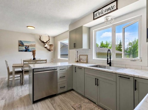 10237 97 Ave, Grande Cache, AB - Indoor Photo Showing Kitchen With Double Sink With Upgraded Kitchen