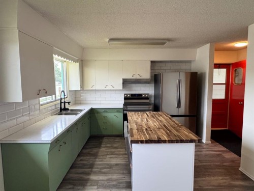 10713 105 Avenue, Fairview, AB - Indoor Photo Showing Kitchen With Double Sink