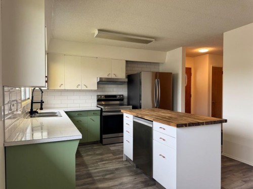 10713 105 Avenue, Fairview, AB - Indoor Photo Showing Kitchen With Double Sink