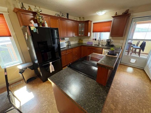 10032 102 Street, Peace River, AB - Indoor Photo Showing Kitchen With Double Sink
