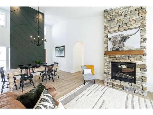 303 Yuma Close, Dunmore, AB - Indoor Photo Showing Living Room With Fireplace