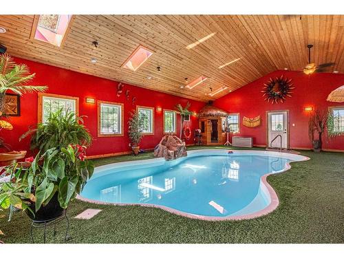 11425 Range Road 53, Rural Cypress County, AB - Indoor Photo Showing Other Room With In Ground Pool