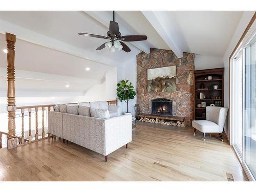 252 Seven Persons Drive Sw, Medicine Hat, AB - Indoor Photo Showing Living Room With Fireplace