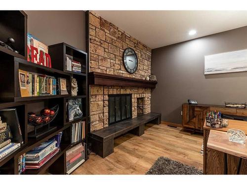 137 1 Street Nw, Medicine Hat, AB - Indoor Photo Showing Other Room With Fireplace