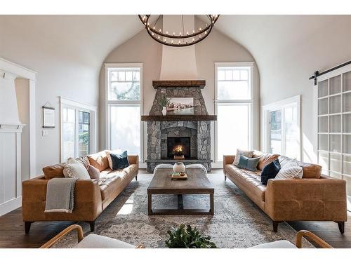 401 2 Avenue Se, Medicine Hat, AB - Indoor Photo Showing Living Room With Fireplace