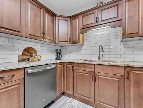 1-1165 16 Street Ne, Medicine Hat, AB - Indoor Photo Showing Kitchen With Double Sink