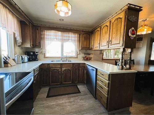 230 8 Avenue East, Bow Island, AB - Indoor Photo Showing Kitchen With Double Sink