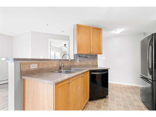 302-1632 Saamis Drive Nw, Medicine Hat, AB - Indoor Photo Showing Kitchen With Double Sink