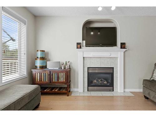 1223 115 Street Sw, Edmonton, AB - Indoor Photo Showing Living Room With Fireplace