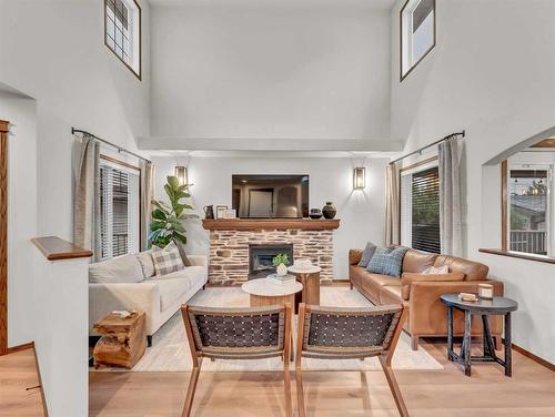 74 Terrace Court Ne, Medicine Hat, AB - Indoor Photo Showing Living Room With Fireplace