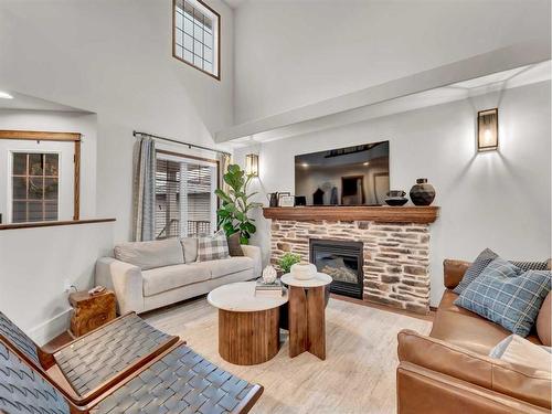 74 Terrace Court Ne, Medicine Hat, AB - Indoor Photo Showing Living Room With Fireplace