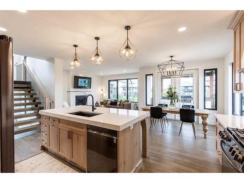 54 Dunes Link, Desert Blume, AB - Indoor Photo Showing Kitchen With Double Sink