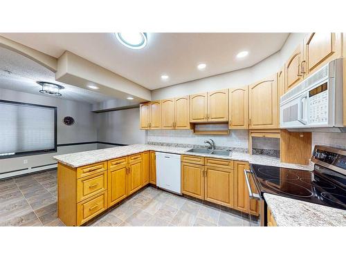 423-1535 Southview Drive Se, Medicine Hat, AB - Indoor Photo Showing Kitchen With Double Sink