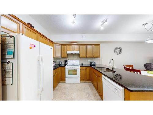 207-2800 13 Avenue Se, Medicine Hat, AB - Indoor Photo Showing Kitchen With Double Sink