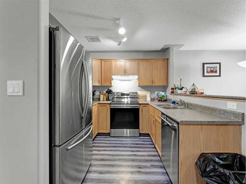 543 Stark Way Se, Medicine Hat, AB - Indoor Photo Showing Kitchen With Stainless Steel Kitchen With Double Sink