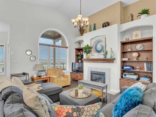 115 Terrace View Ne, Medicine Hat, AB - Indoor Photo Showing Living Room With Fireplace