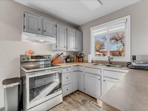 421 19 Street Ne, Medicine Hat, AB - Indoor Photo Showing Kitchen With Double Sink