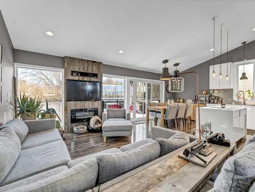 80 Greenwood Court, Medicine Hat, AB - Indoor Photo Showing Living Room With Fireplace