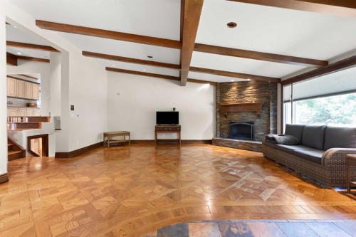 12332 Range Road 52A, Rural Cypress County, AB - Indoor Photo Showing Living Room With Fireplace