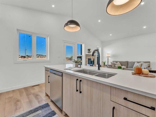 32 Somerside Way Se, Medicine Hat, AB - Indoor Photo Showing Kitchen With Double Sink
