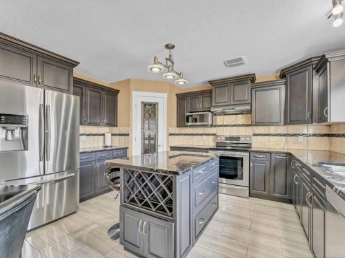 356 Somerside Crescent Se, Medicine Hat, AB - Indoor Photo Showing Kitchen With Stainless Steel Kitchen With Double Sink With Upgraded Kitchen