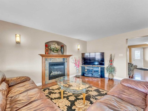 356 Somerside Crescent Se, Medicine Hat, AB - Indoor Photo Showing Living Room With Fireplace