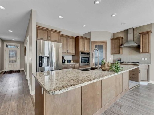 44 Palisades Mews Ne, Medicine Hat, AB - Indoor Photo Showing Kitchen With Double Sink With Upgraded Kitchen