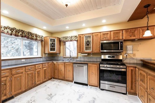 176 1 Street Sw, Medicine Hat, AB - Indoor Photo Showing Kitchen With Double Sink