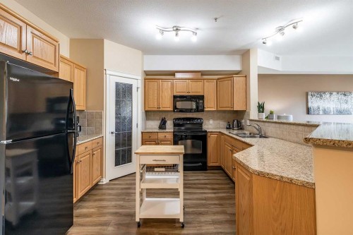 329-201 River Ridge Drive Nw, Medicine Hat, AB - Indoor Photo Showing Kitchen With Double Sink