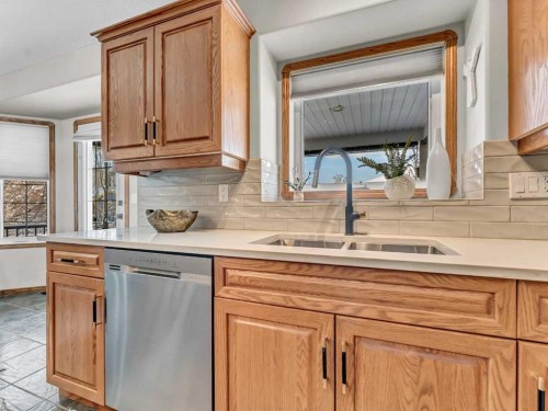28 Stark Mews Se, Medicine Hat, AB - Indoor Photo Showing Kitchen With Double Sink