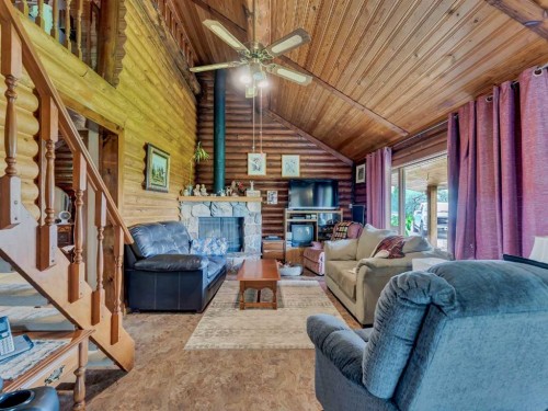 12228 Range Road 64, Rural Cypress County, AB - Indoor Photo Showing Living Room With Fireplace