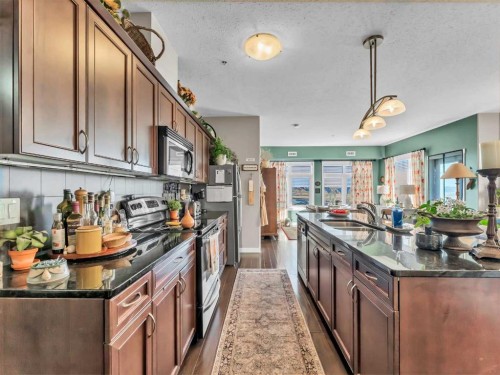 121-19 Terrace View Ne, Medicine Hat, AB - Indoor Photo Showing Kitchen With Double Sink With Upgraded Kitchen