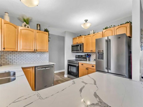 1949 5 Avenue Ne, Medicine Hat, AB - Indoor Photo Showing Kitchen With Double Sink